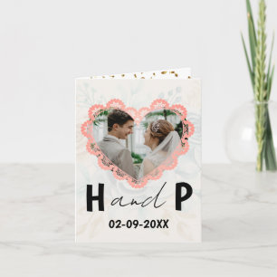 Elegantes Minimalistisches Script Monogram Foto Ho Einladung