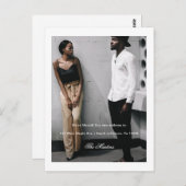 Elegantes Minimalistisches Script New Address Foto Postkarte (Vorne/Hinten)