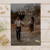 Elegantes Minimalistisches Script Overlay-Foto Hoc Einladung