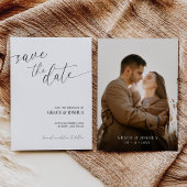 Elegantes Minimalistisches Script und ein paar Fot Save The Date