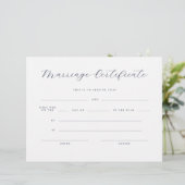 Elegantes minimalistisches Skript-Eheurkunde (Stehend Vorderseite)