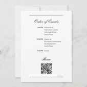 Elegantes Minimalistisches Skript-Probedinner Einladung (Rückseite)