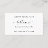 Elegantes Minimalistisches Skript Vielen Dank Visitenkarte (Rückseite)