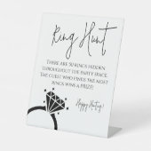 Elegantes Minimalistisches Skriptring-Brautparty Sockelschild (Vorderseite)