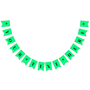 Elegantes minimalistisches solides Neon-Frühlingsg Wimpelkette