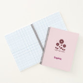 Elegantes Minimalistisches Spiral Journal mit Blum Notizblock (Innenseite)