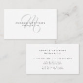 Elegantes Minimalistisches stilvolles Visitenkarte (Vorne/Hinten)