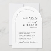 Elegantes Minimalistisches Stylish Wedding QR Code Einladung (Vorderseite)