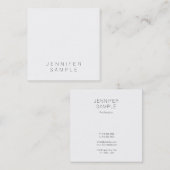 Elegantes Minimalistisches Template Beruflich Chic Quadratische Visitenkarte (Vorne/Hinten)