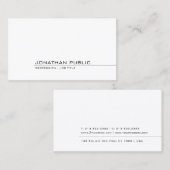 Elegantes Minimalistisches Template Beruflich mode Visitenkarte (Vorne/Hinten)