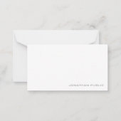Elegantes Minimalistisches Template Monogramm einf Mitteilungskarte (Vorderseite)