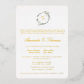 Elegantes minimalistisches Thema Spanische Hochzei Folieneinladung (Vorderseite)