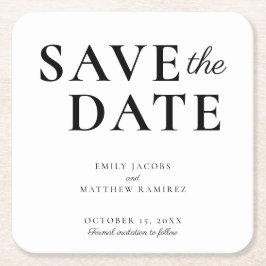 Elegantes Minimalistisches traditionelles Skript S Rechteckiger Pappuntersetzer