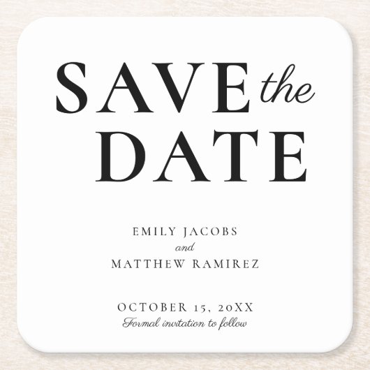 Elegantes Minimalistisches traditionelles Skript S Rechteckiger Pappuntersetzer (Vorderseite)