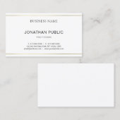 Elegantes Minimalistisches trendiges Design Modern Visitenkarte (Vorne/Hinten)
