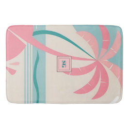 Elegantes Minimalistisches tropisches rosa aquamar Badematte