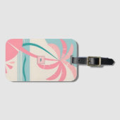 Elegantes Minimalistisches tropisches rosa aquamar Gepäckanhänger (Vorderseite (Horizontal))