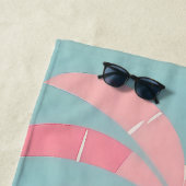 Elegantes Minimalistisches tropisches rosa aquamar Strandtuch (Beispiel)