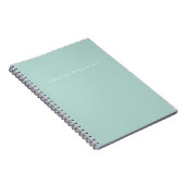 Elegantes minimalistisches Türkis-Monogramm Notizblock (Rechte Seite)