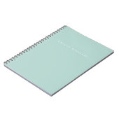 Elegantes minimalistisches Türkis-Monogramm Notizblock (Linke Seite)