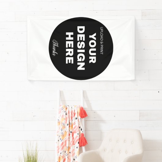 Elegantes, Minimalistisches und schlankes schwarze Banner (Insitu)