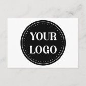 Elegantes, Minimalistisches und schlankes schwarze Begleitkarte (Vorderseite)