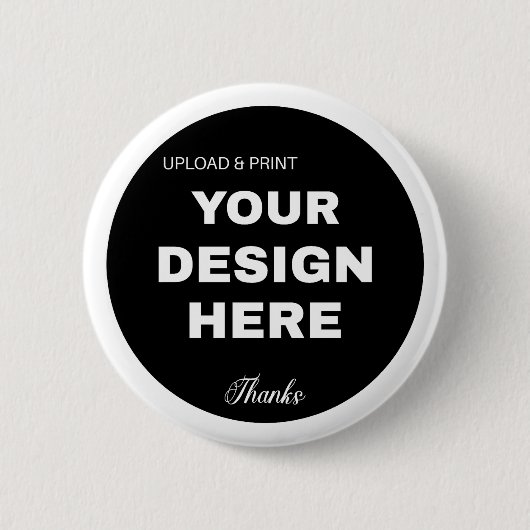 Elegantes, Minimalistisches und schlankes schwarze Button (Vorderseite)