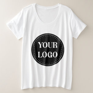 Elegantes, minimalistisches und schlankes schwarze große größe T-Shirt