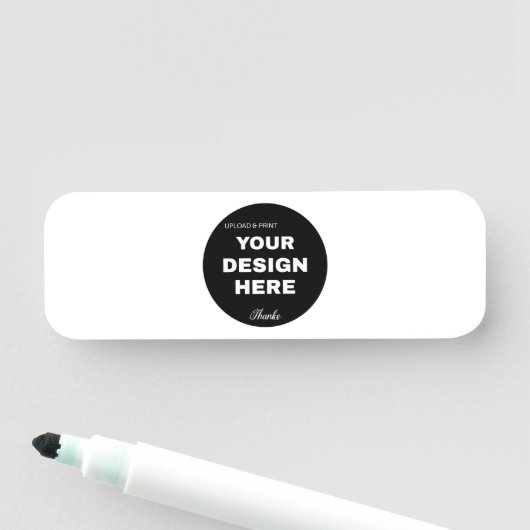 Elegantes, Minimalistisches und schlankes schwarze Namensschild (Beispiel)