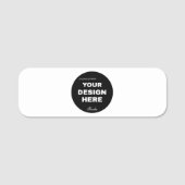 Elegantes, Minimalistisches und schlankes schwarze Namensschild (Vorderseite)