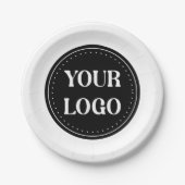 Elegantes, Minimalistisches und schlankes schwarze Pappteller (Vorderseite)