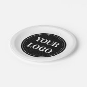 Elegantes, Minimalistisches und schlankes schwarze Pappteller (Schrägansicht)