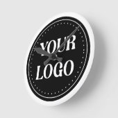 Elegantes, Minimalistisches und schlankes schwarze Runde Wanduhr (Winkel)