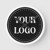 Elegantes, Minimalistisches und schlankes schwarze Runde Wanduhr (Vorderseite)