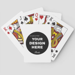 Elegantes, Minimalistisches und schlankes schwarze Spielkarten
