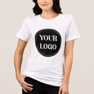 Elegantes, minimalistisches und schlankes schwarze Tri-Blend shirt