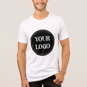 Elegantes, minimalistisches und schlankes schwarze Tri-Blend shirt
