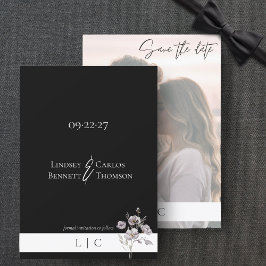 Elegantes minimalistisches verblichenes Foto Calig Save The Date