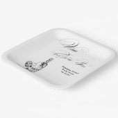 Elegantes Minimalistisches Vino Before Vows Brautp Pappteller (Gewinkelt)