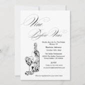 Elegantes Minimalistisches Vino Rodelbahn mit Auss Einladung (Vorderseite)