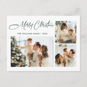 Elegantes Minimalistisches Weihnachten 3 Foto Gruß Postkarte
