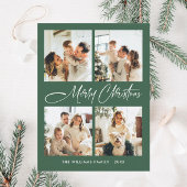 Elegantes Minimalistisches Weihnachten 4 Foto Gruß Postkarte