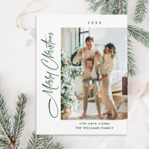 Elegantes Minimalistisches Weihnachten Ein Foto Gr Postkarte