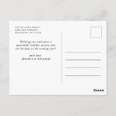 Elegantes Minimalistisches Weihnachten Ein Foto Gr Postkarte (Rückseite)