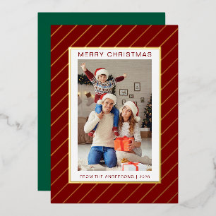 Elegantes minimalistisches Weihnachten Modernes Folien Feiertagskarte