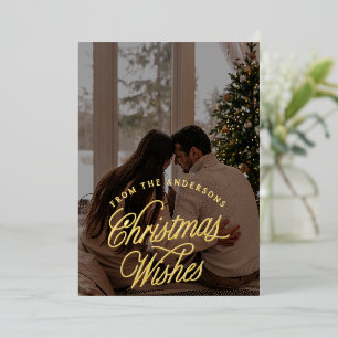 Elegantes minimalistisches Weihnachten Modernes Folien Feiertagskarte