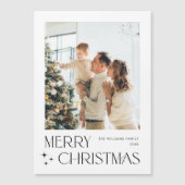 Elegantes Minimalistisches Weihnachts-FOTO Magnetk Magnetkarte (Vorderseite)