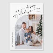 Elegantes Minimalistisches Weihnachts-FOTO Magnetk Magnetkarte (Vorderseite)