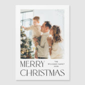 Elegantes Minimalistisches Weihnachts-FOTO Magnetk Magnetkarte (Vorderseite)