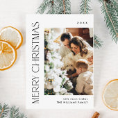 Elegantes Minimalistisches Weihnachts-FOTO Magnetk Magnetkarte